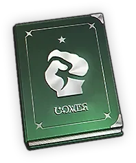 Secret Training Manual — green book with Strength (fist) emblem; grants permanent training XP for Strength